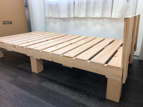組立式ベッド風パレット「パベット」(1000×2000×315) 国産ひのき シングルサイズ